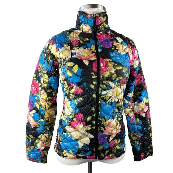 The North Face Floral Lotus Jacket Quilted Thermoball Puffer Full Zip Size Small - Picture 2 of 14